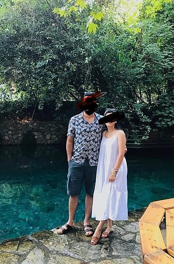 s Beden beyaz Renk Hm keten elbise