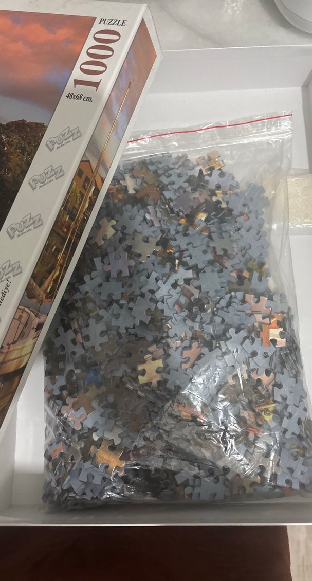 1000 Parça Gün Batımı ve Yelkenli Puzzle - Görsel 2