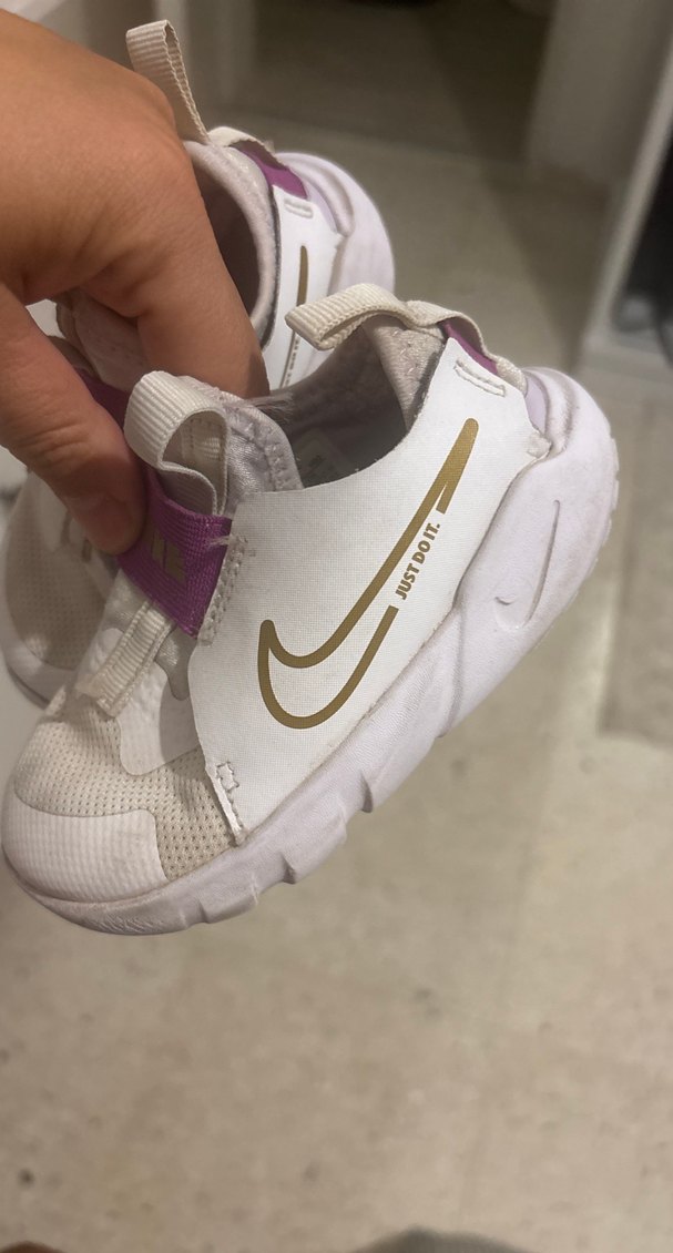 Beyaz Kız Çocuk Sneakers, Cırt Cırtlı - Görsel 2