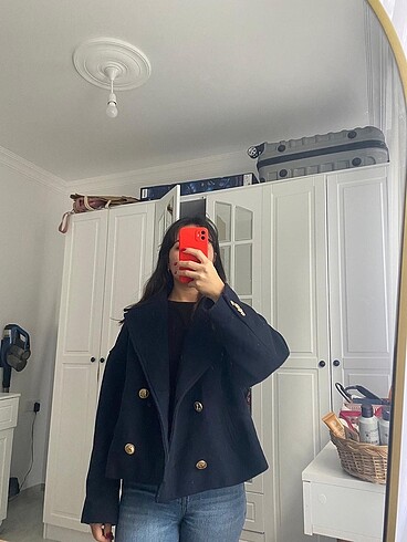 Stradivarius Stradivarius kısa kaşe kaban