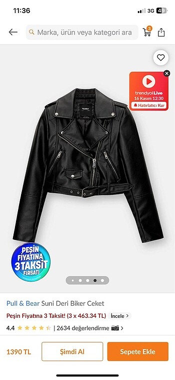 Pull and bear deri ceket