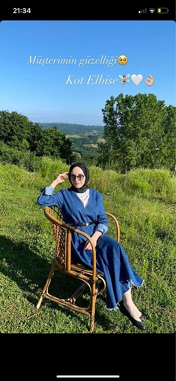 m Beden Zara Denim elbise