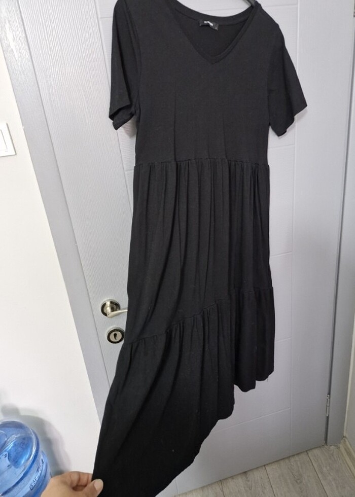 LCW Siyah Hamile Elbise L Beden - Görsel 3