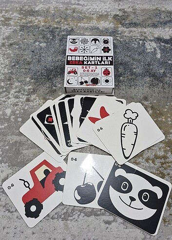  Beden Renk Bebek Zeka Kartları Set 1 0-6 ay