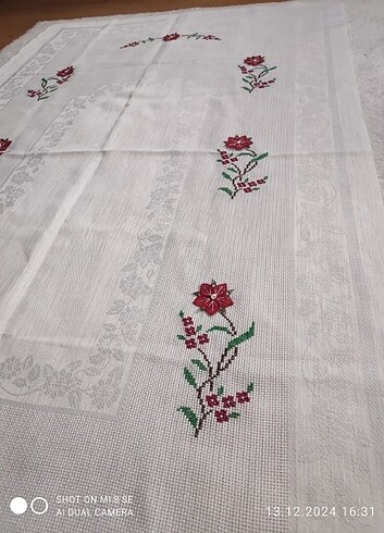 İğne oyası etamin seccade - Görsel 3