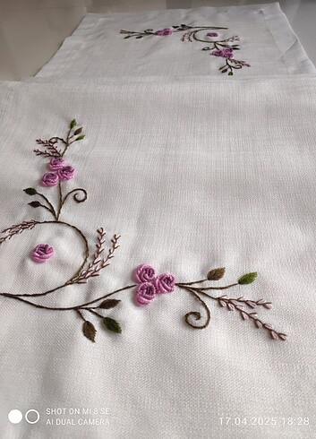 Rokoko nakışlı runner - Görsel 7