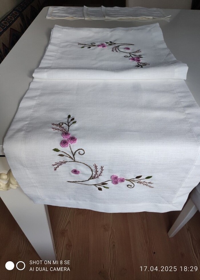 Rokoko nakışlı runner - Görsel 4