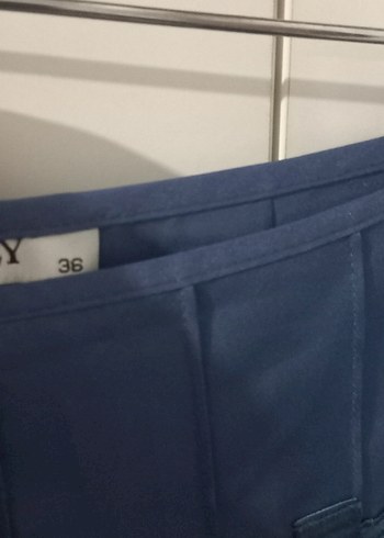 Lacivert Pilili Midi Eteği - Görsel 4