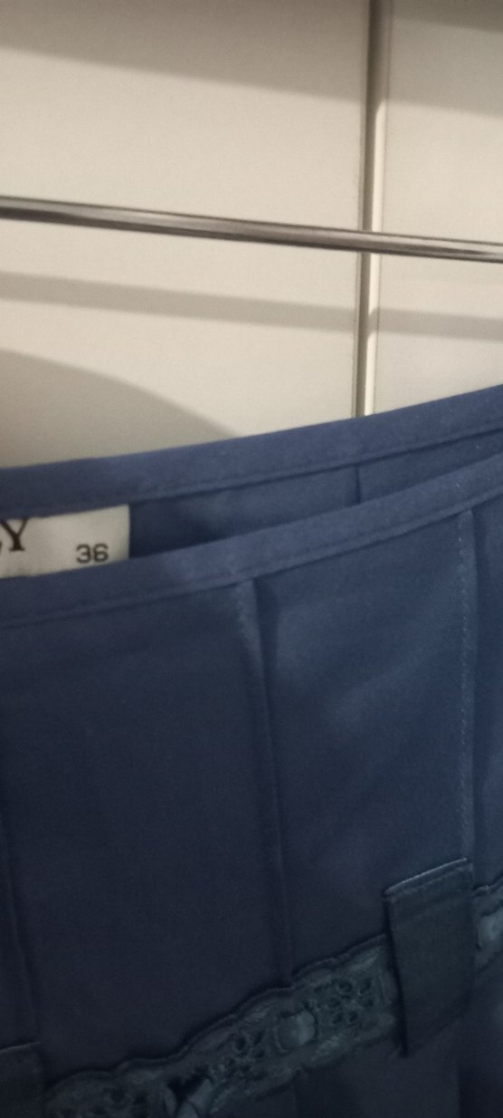 Lacivert Pilili Midi Eteği - Görsel 4