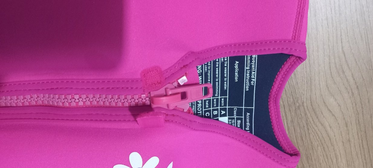 Kız Çocuk Pembe Fermuarlı Yelek - Görsel 2