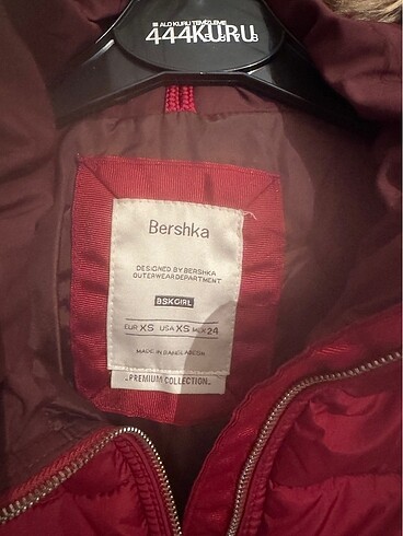 xs Beden bordo Renk Kapişonlu mont