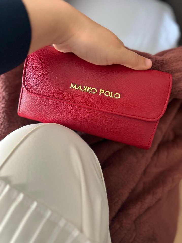 Kadın Kırmızı Deri Cüzdan - Maxko Polo - Görsel 2