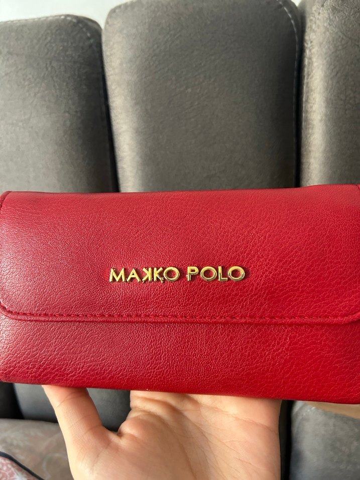 Kadın Kırmızı Deri Cüzdan - Maxko Polo - Görsel 5