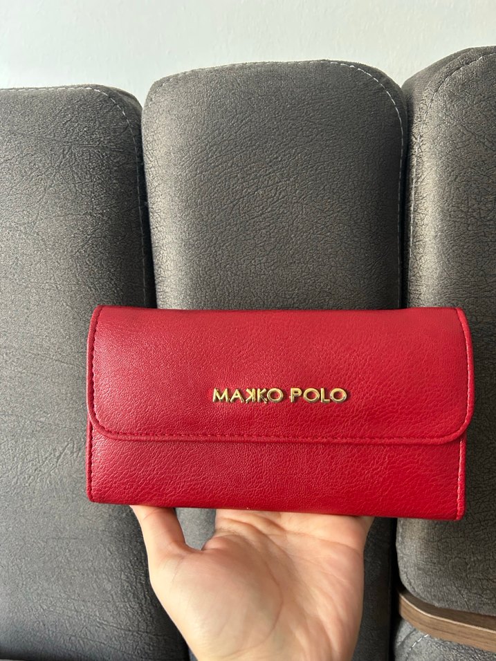 Kadın Kırmızı Deri Cüzdan - Maxko Polo - Görsel 3