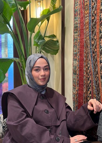 Kadın mürdüm trençkot manuka marka - Görsel 3