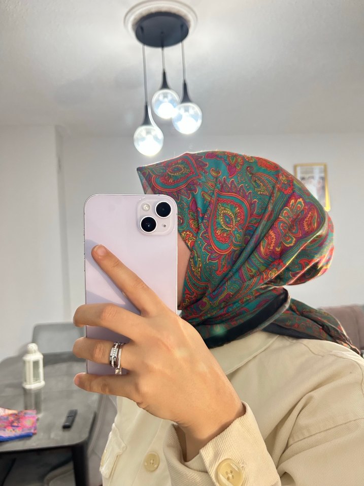 Pastel Çok Renkli  eşarp - Görsel 2