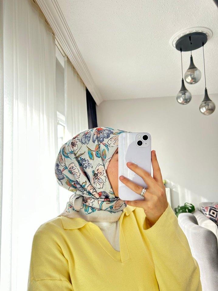 Pastel Çok Renkli  eşarp - Görsel 3