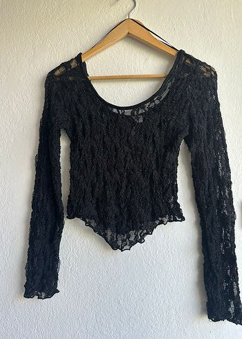 Primark Asimetrik kesim dantel bluz