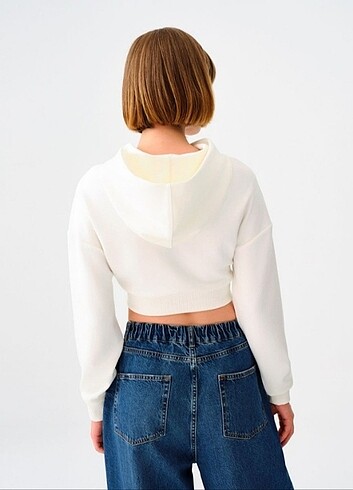 s Beden beyaz Renk Loft crop Sweatshirt 