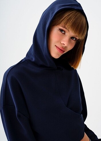 m Beden lacivert Renk Loft crop sweatshirt
