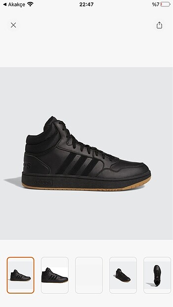 Adidas Adidas hoops 3.0 mid siyah erkek sıfır kapalı kutu 42 numara