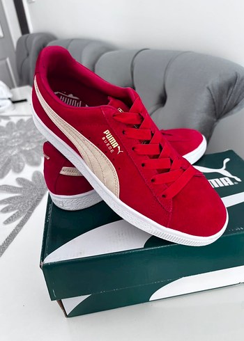 Puma Kadın Kırmızı Süet Spor Ayakkabı