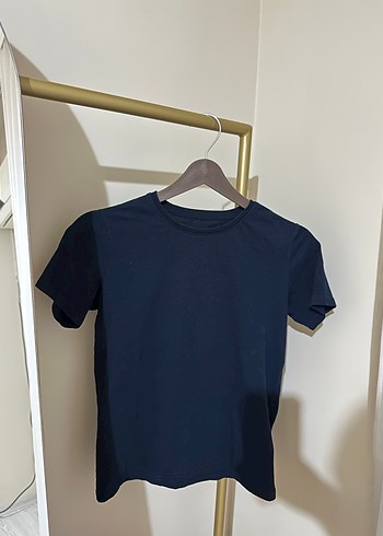 Kadın Lacivert Kısa Kollu Basic Tişört