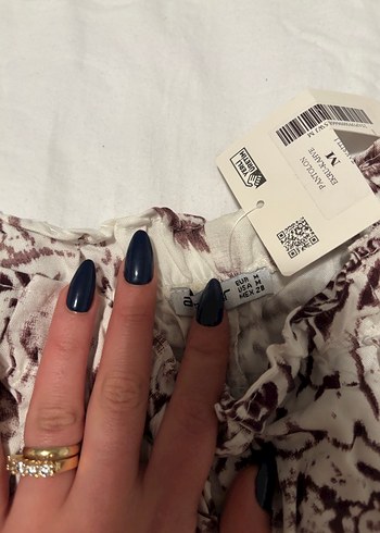 Bohem Desenli Salaş Kadın Kumaş Pantolon - Görsel 3