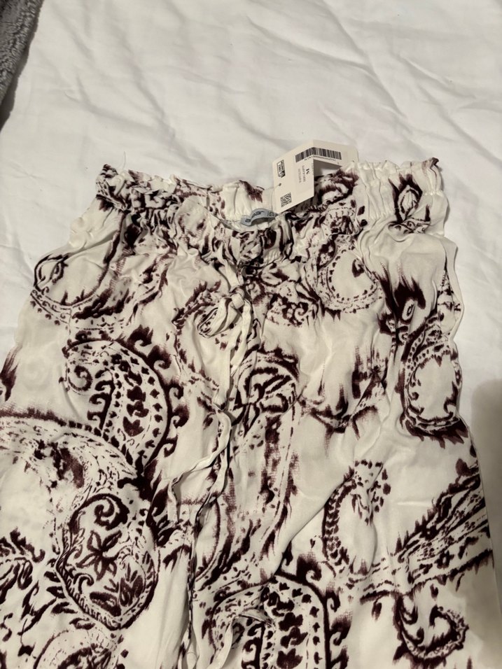 Bohem Desenli Salaş Kadın Kumaş Pantolon - Görsel 4