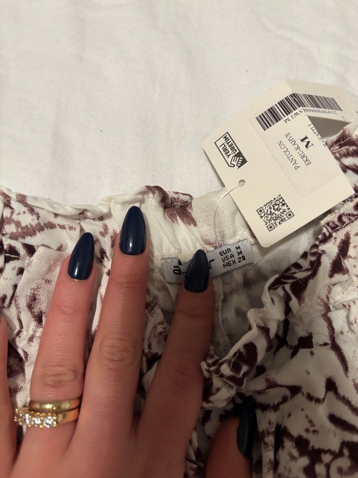 Bohem Desenli Salaş Kadın Kumaş Pantolon - Görsel 3