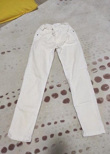 Erkek Çocuk slim beyaz Pantolon