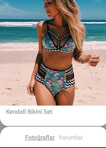Yüksek bel bikini takımı 
