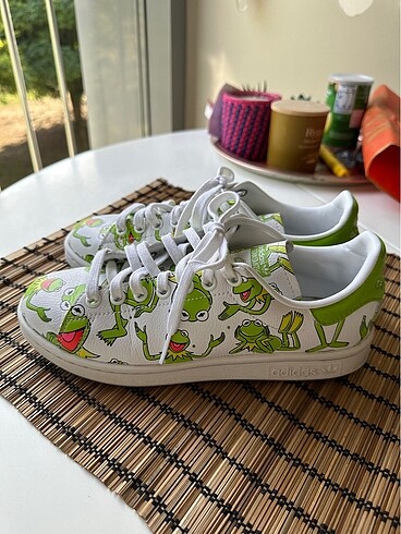 38 Beden beyaz Renk Adidas Stan Smith Kermit Koleksiyonu