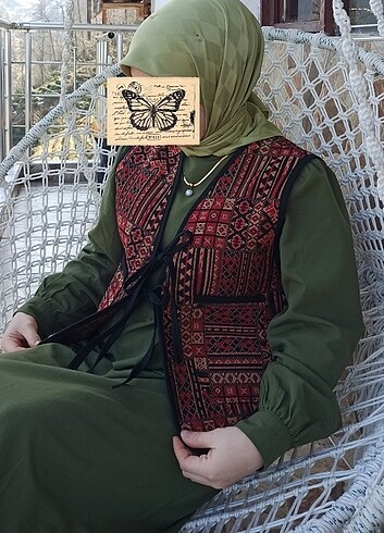 universal Beden Vintage Etnik desen yelek