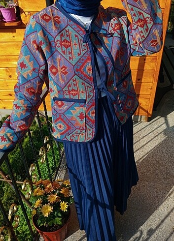 Diğer Okyanus vintage etnik desen ceket