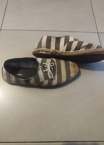 Gri Bohem Çizgili Erkek Espadril - Görsel 2