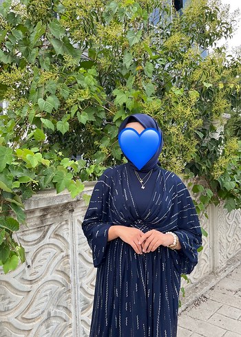 Şık lacivert taşlı abiye - Görsel 2