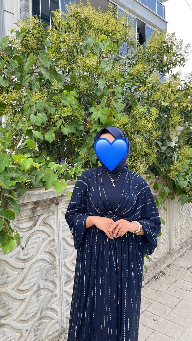 Şık lacivert taşlı abiye - Görsel 2