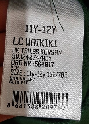 11-12 Yaş Beden Lcw sweat