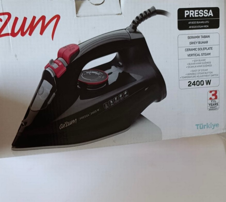Arzum Ar6020 Pressa 2400W Siyah Ütü - Görsel 3