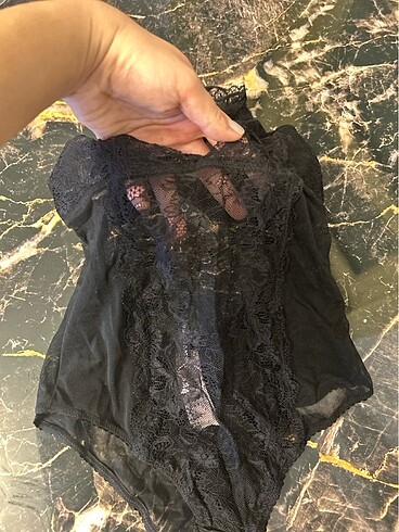 s Beden Koton v yaka s beden çıtçıtlı transparan bodysuit sırt dekolteli