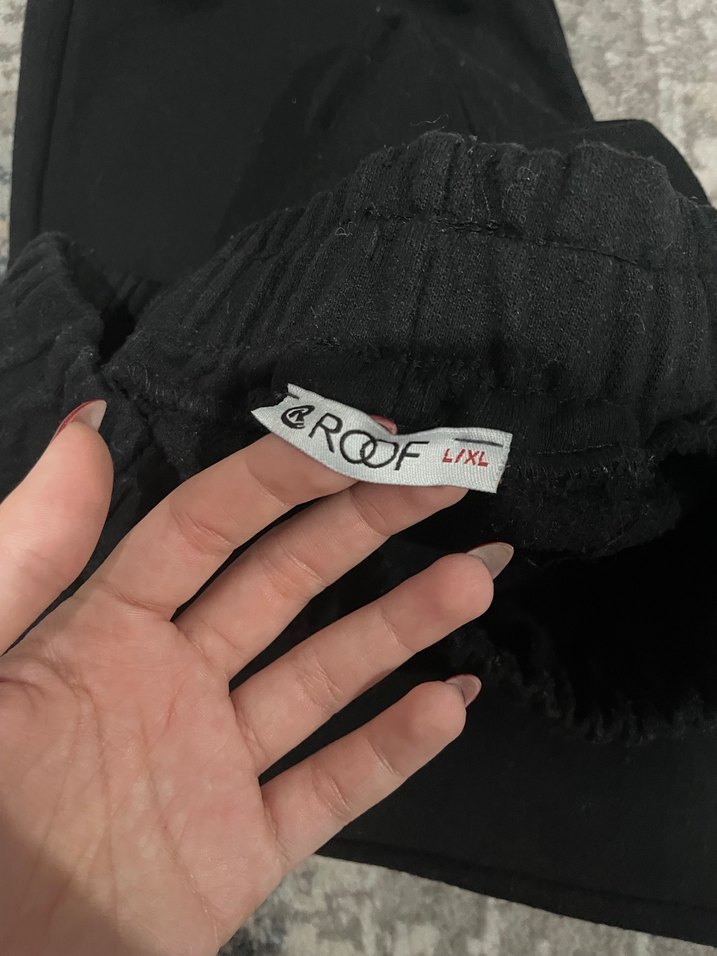 Siyah Rahat Kesim Kadın Eşofman Altı - Görsel 2