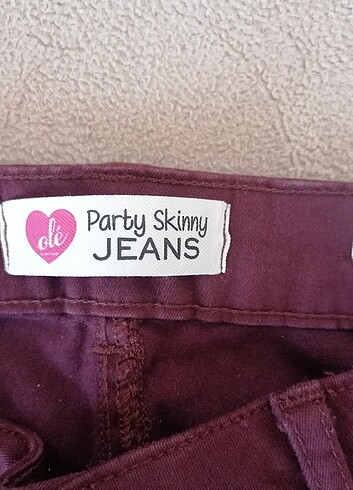 27 Beden bordo Renk Koton skinny