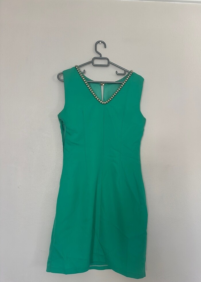 Gizli fermuarlı kısa abiye elbise - Görsel 2