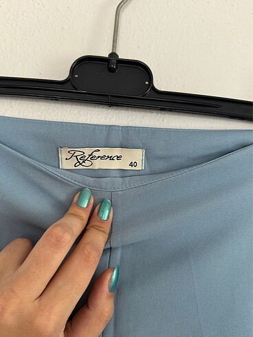 Yandan gizli fermuarlı bol paça rahat pantalon - Görsel 2