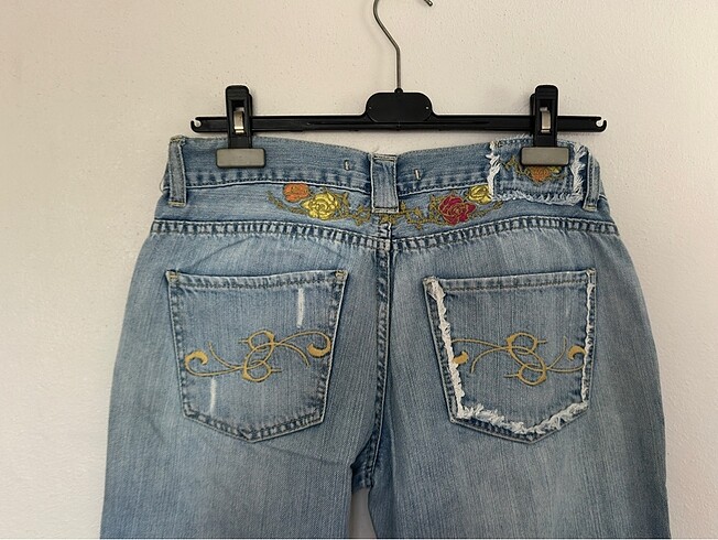 İşleme detaylı jean - Görsel 5