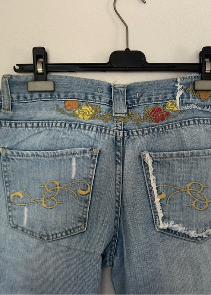 İşleme detaylı jean - Görsel 5