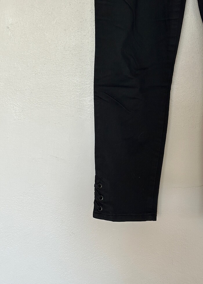 Kumaş paça detaylı pantalon - Görsel 2