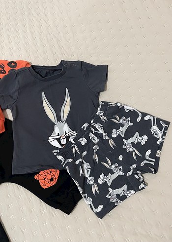 Bebek Erkek Baskılı Pamuklu Takım - Görsel 4