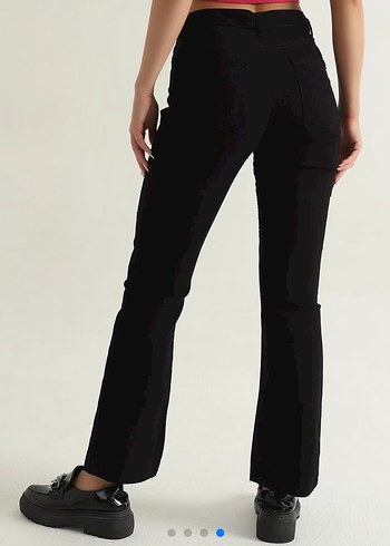 Siyah Kadın Midi Boy Regular Fit Jean - Görsel 4
